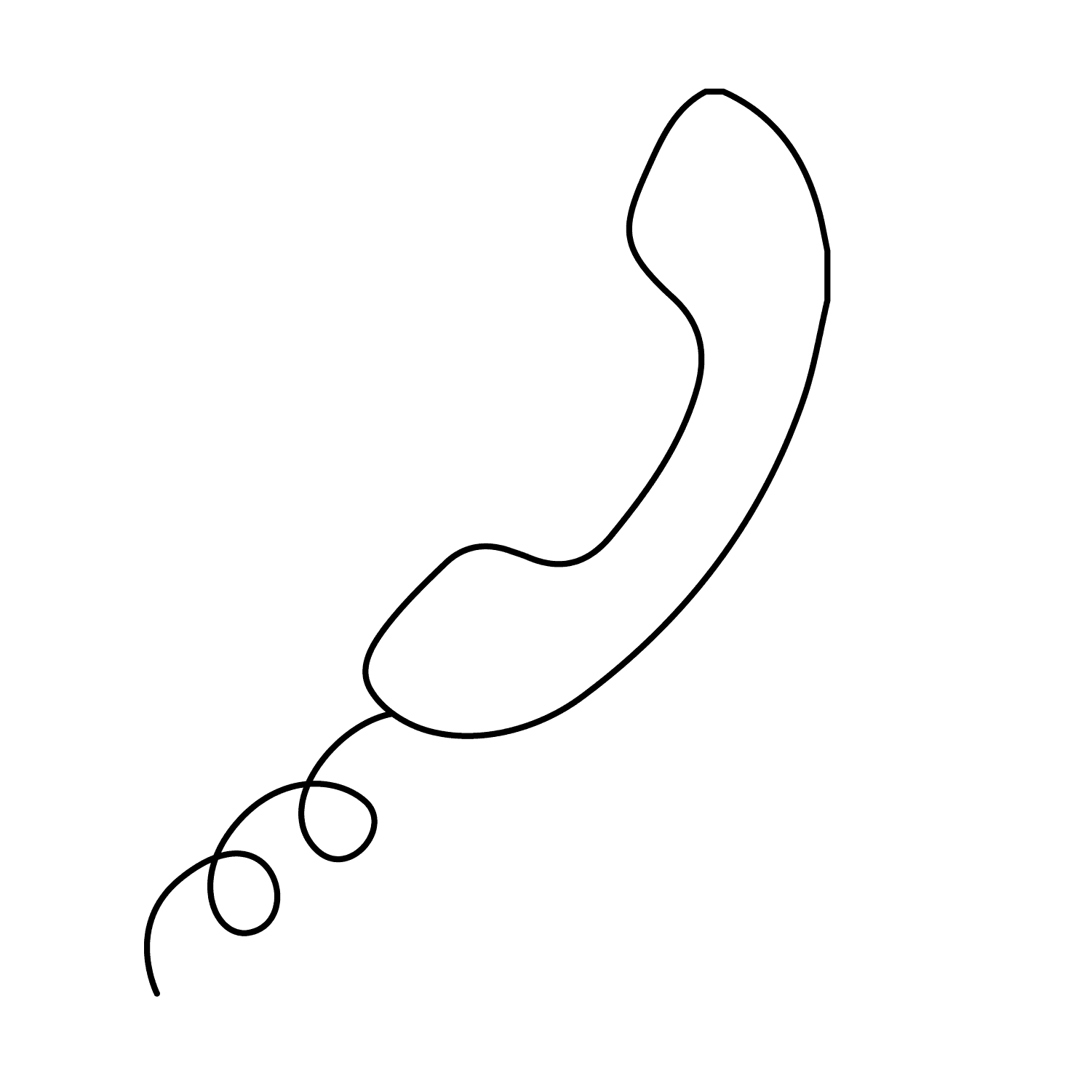 Phone - easy minimalist drawing idea for objects