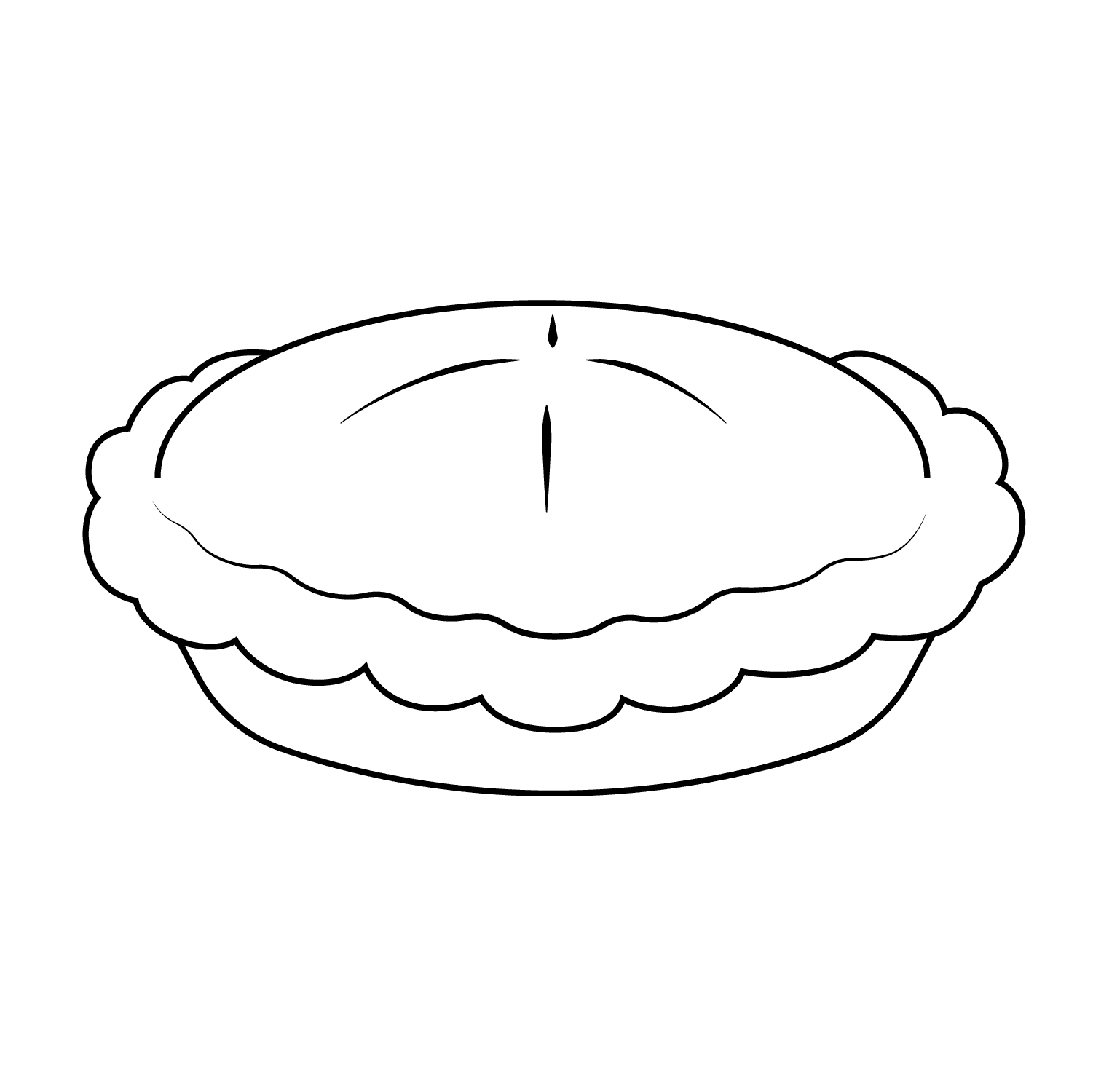 Pie - easy cartoon drawing idea for objects