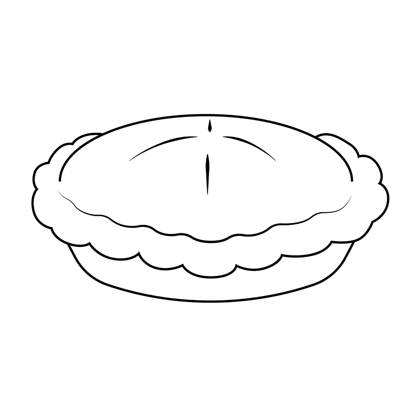 Pie - easy cartoon drawing idea