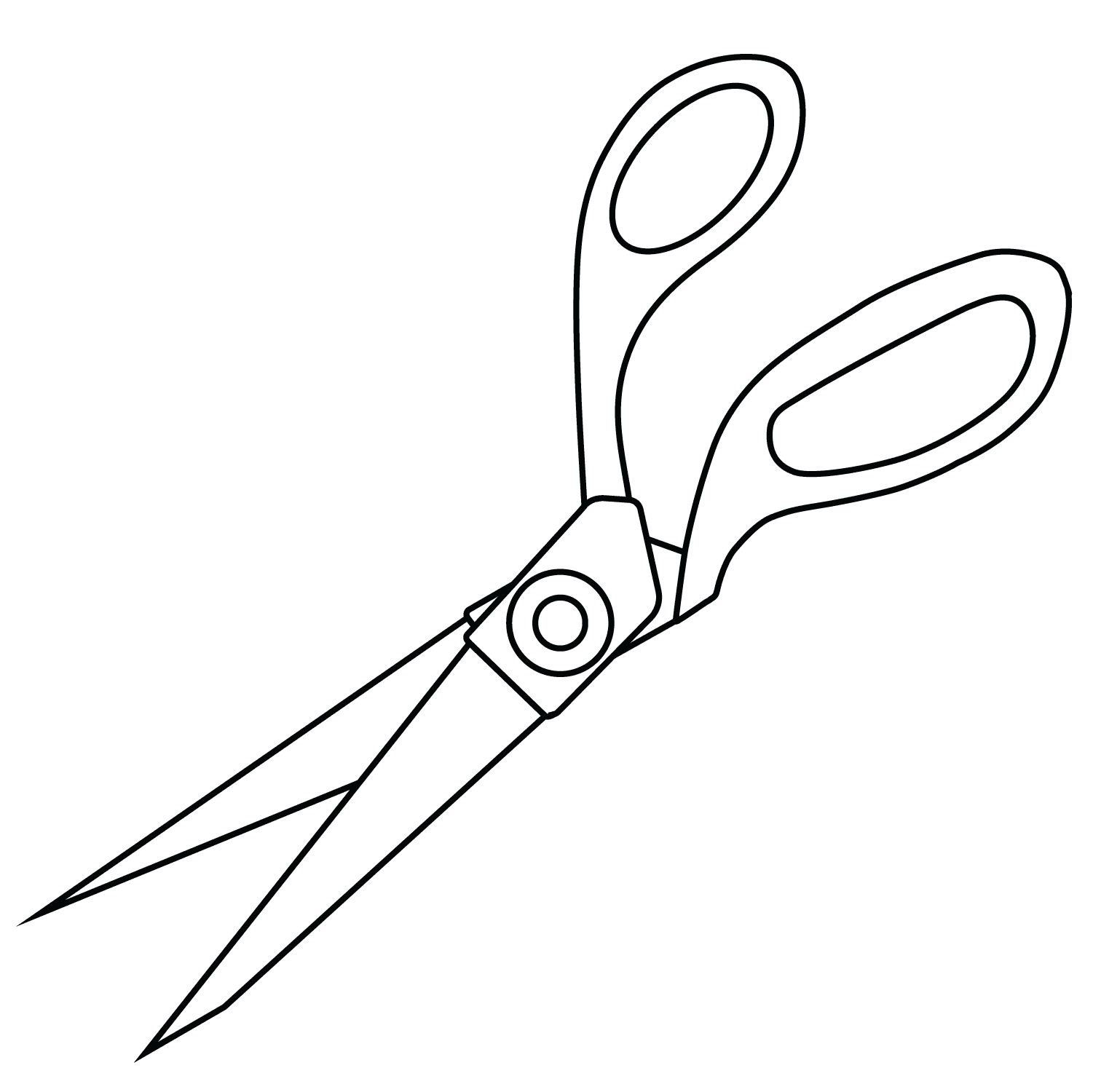 Scissors - easy sketch drawing idea for objects