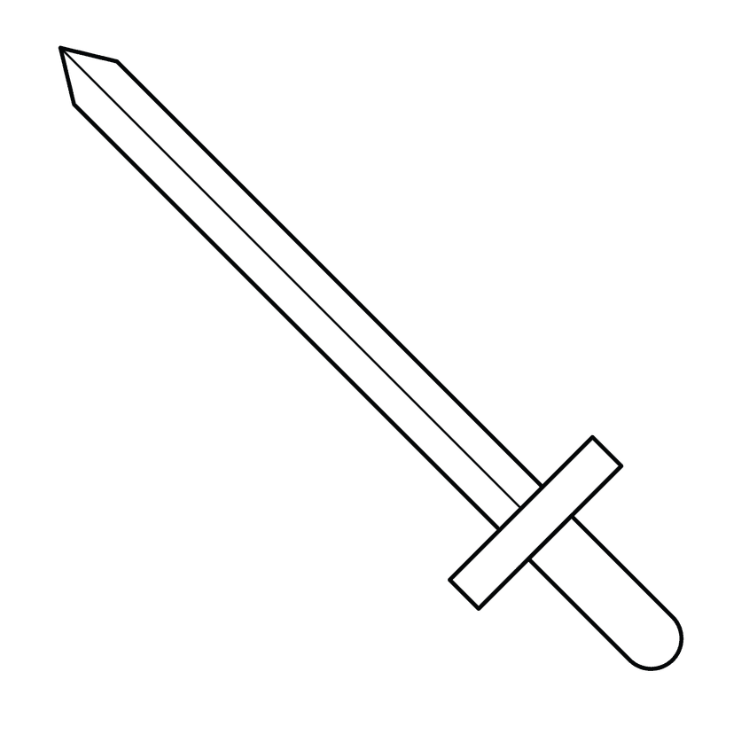 Sword - easy sketch drawing idea