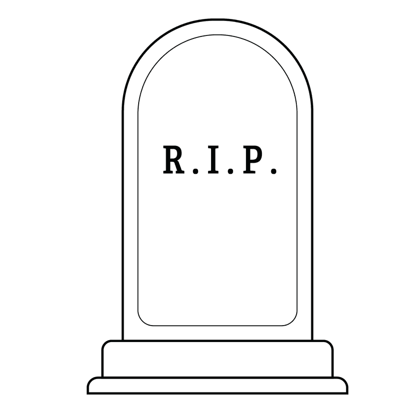 Tombstone - easy sketch drawing idea