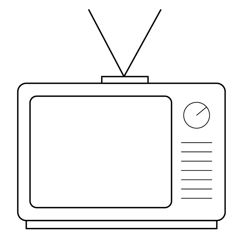 TV - easy minimalist drawing idea