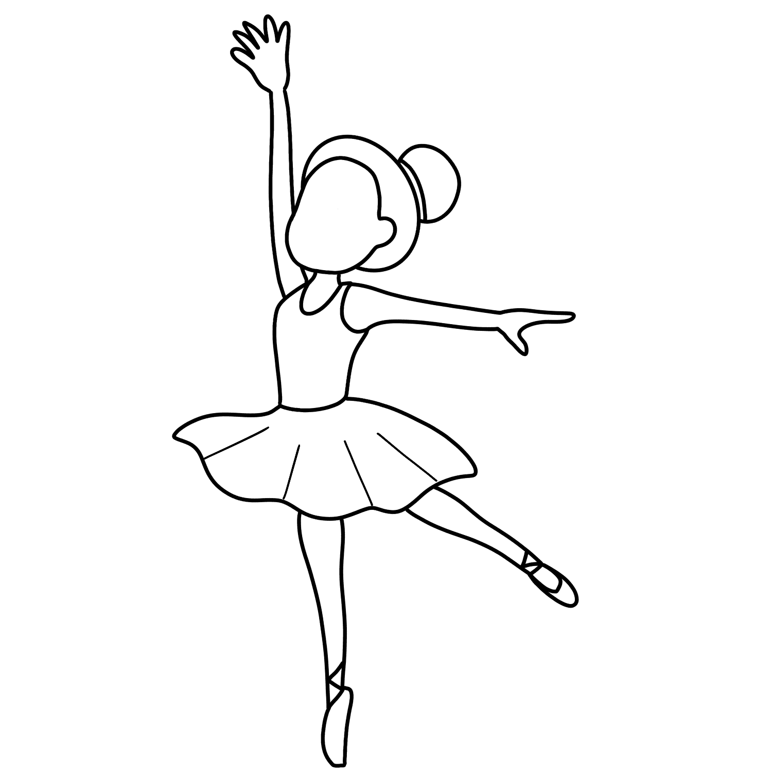 Dancing Figure - medium sketch drawing idea for people