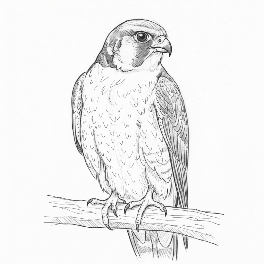 Bird - medium sketch drawing idea for animals