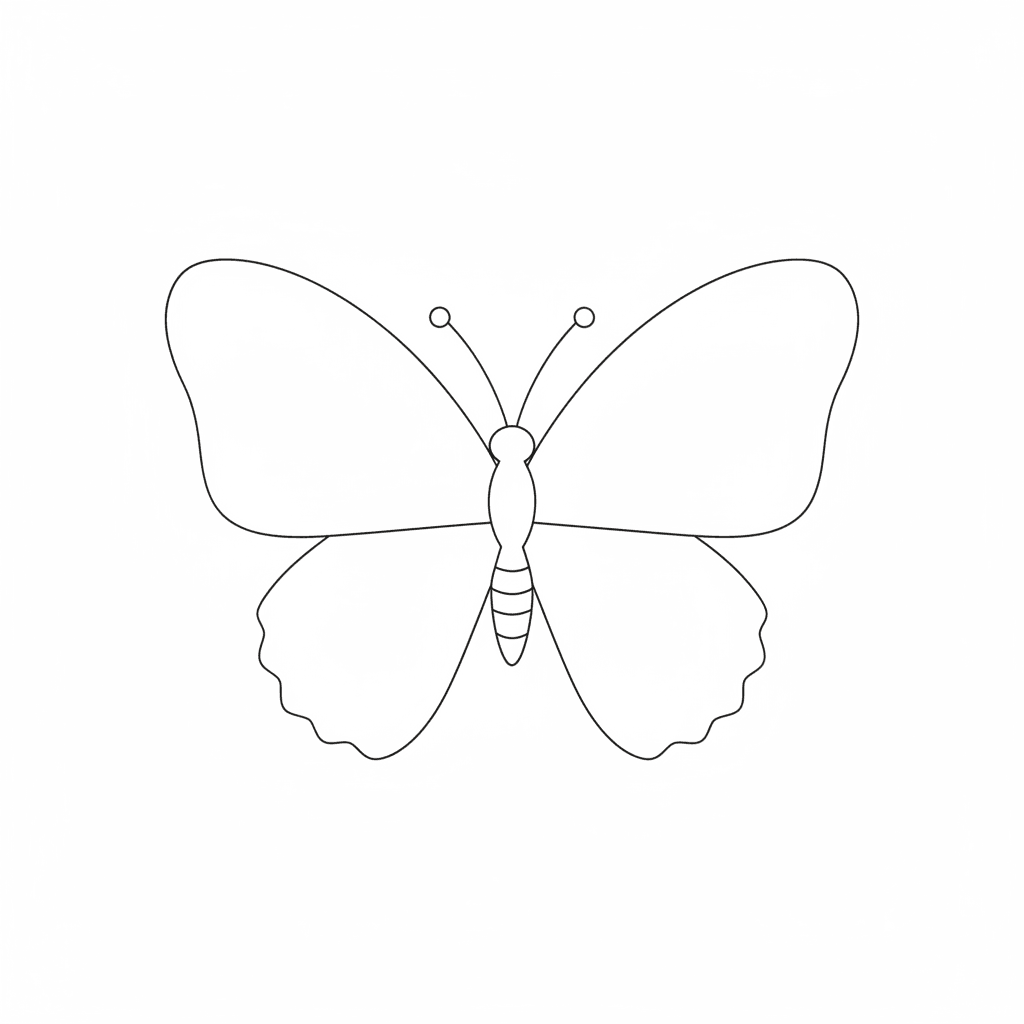 Butterfly - easy sketch drawing idea for animals