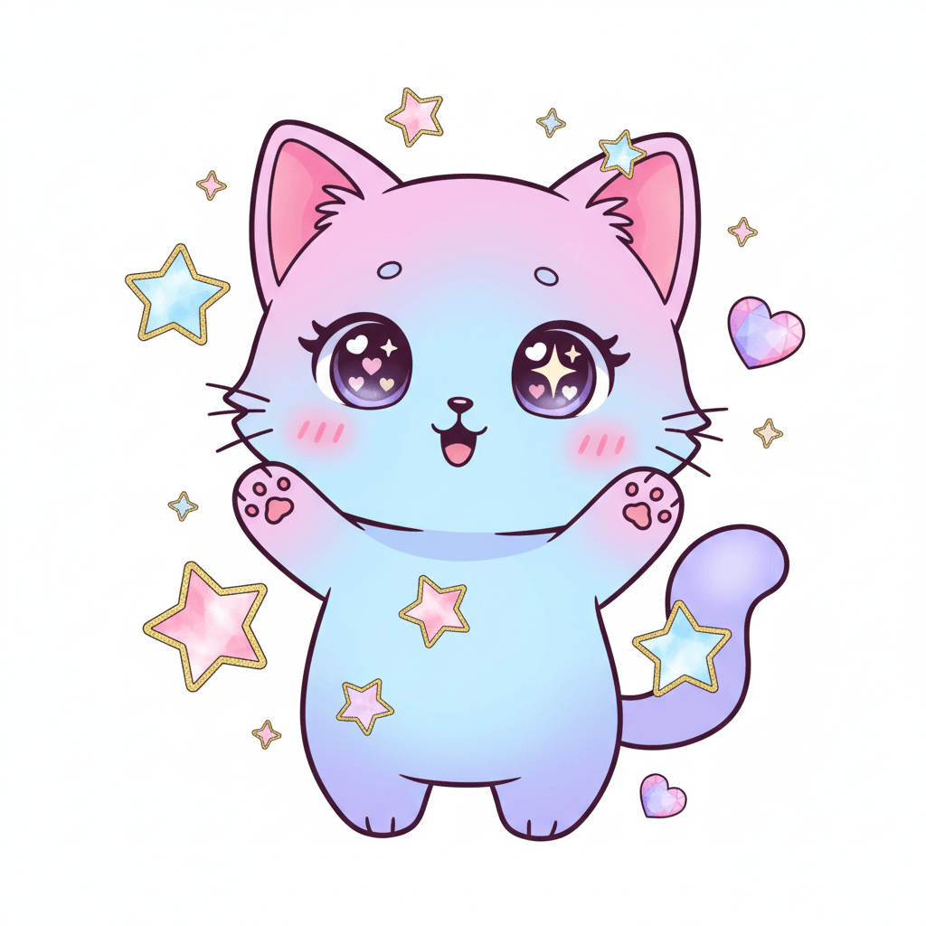 Cat (Anime) - hard cartoon drawing idea for animals