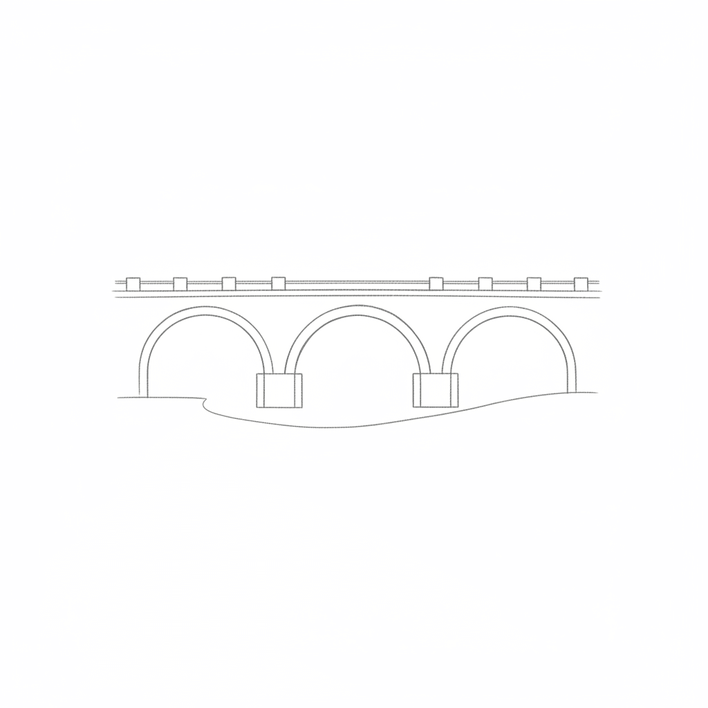 Bridge - easy sketch drawing idea for architecture