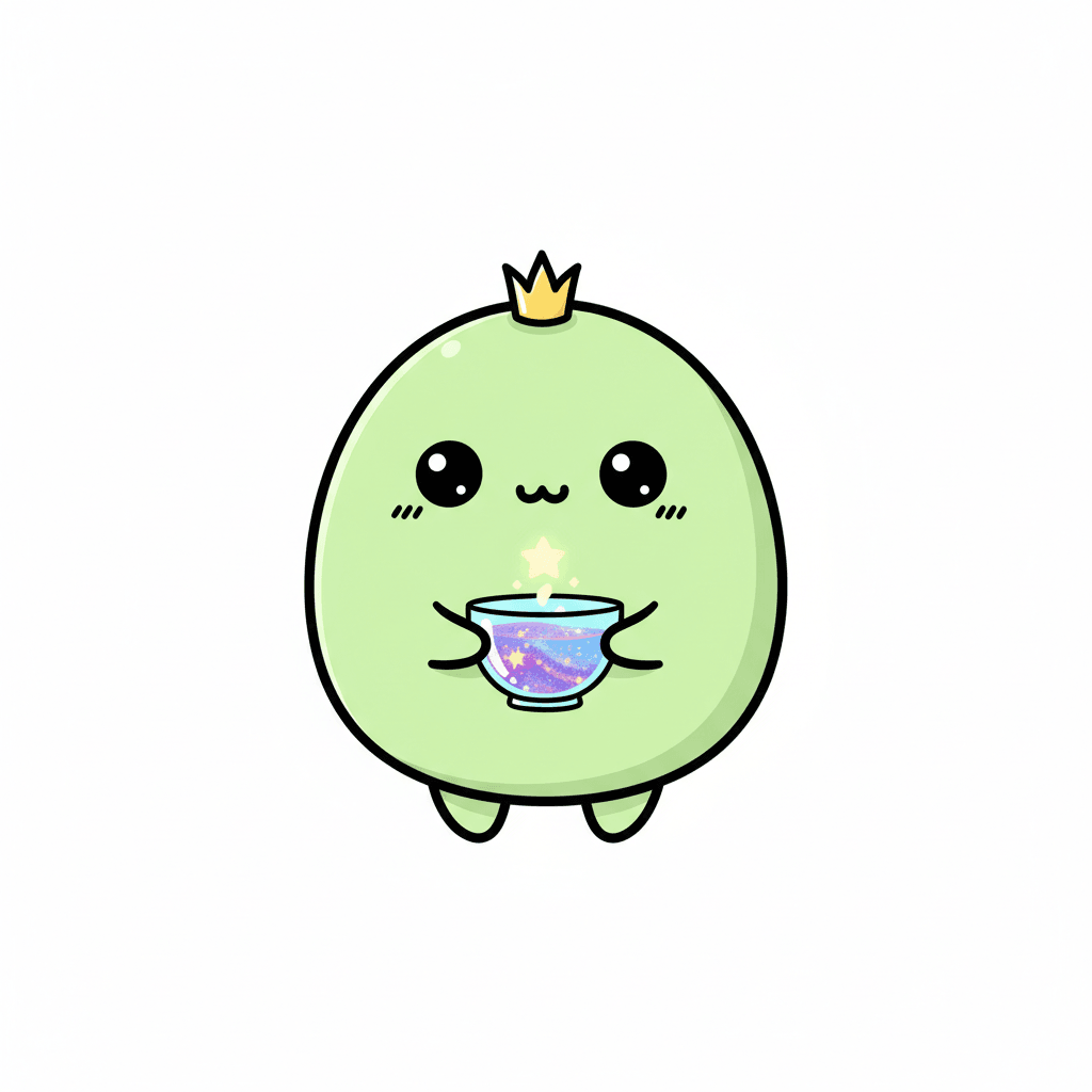 Alien Sipping Cosmic Tea - easy cartoon drawing idea for fantasy