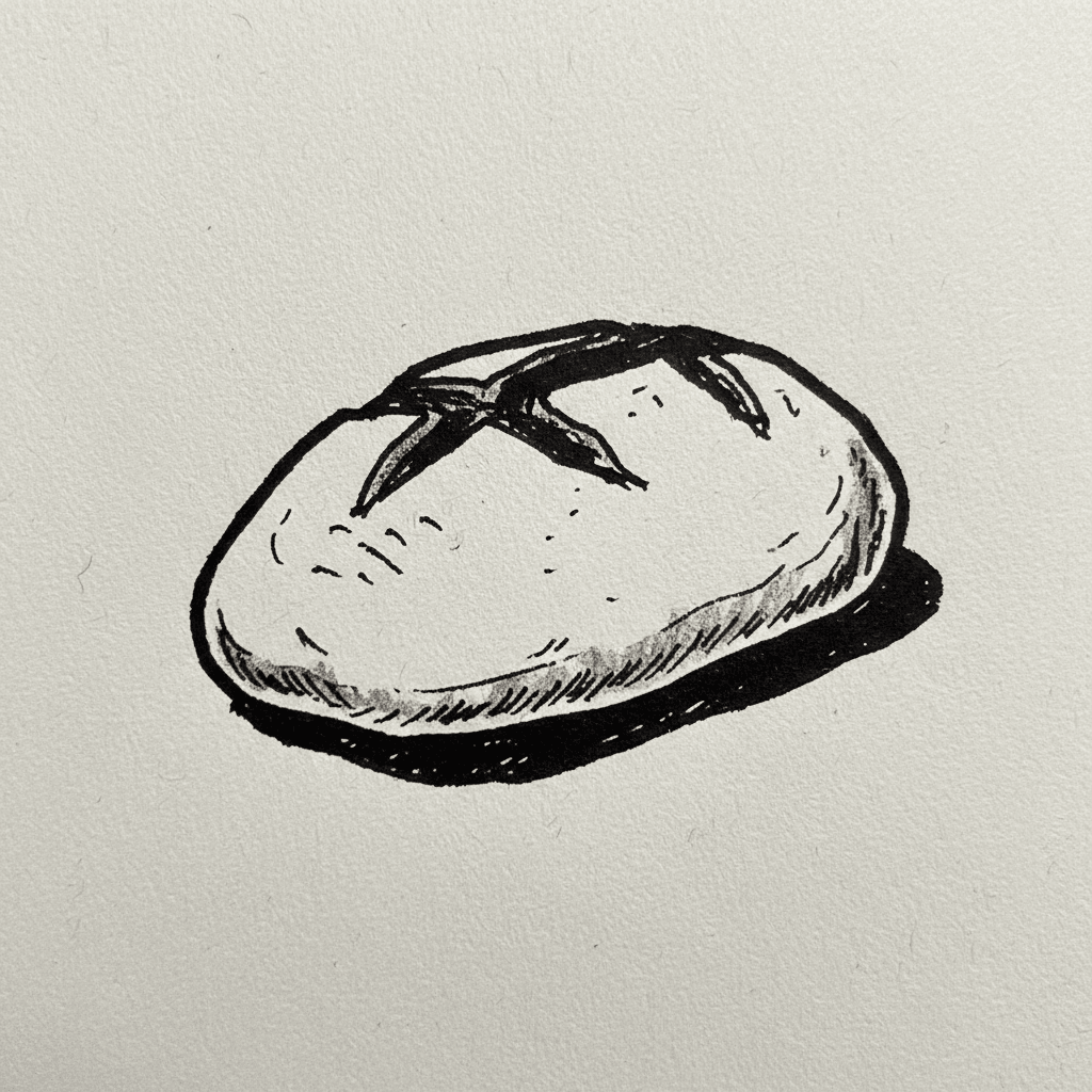 Bread Loaf - easy marker drawing idea for food