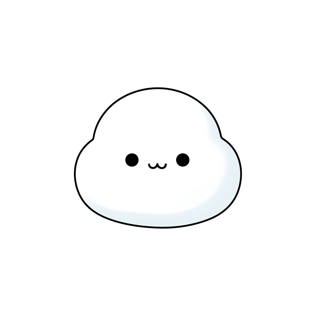 Happy Cloud - easy cartoon drawing idea for nature