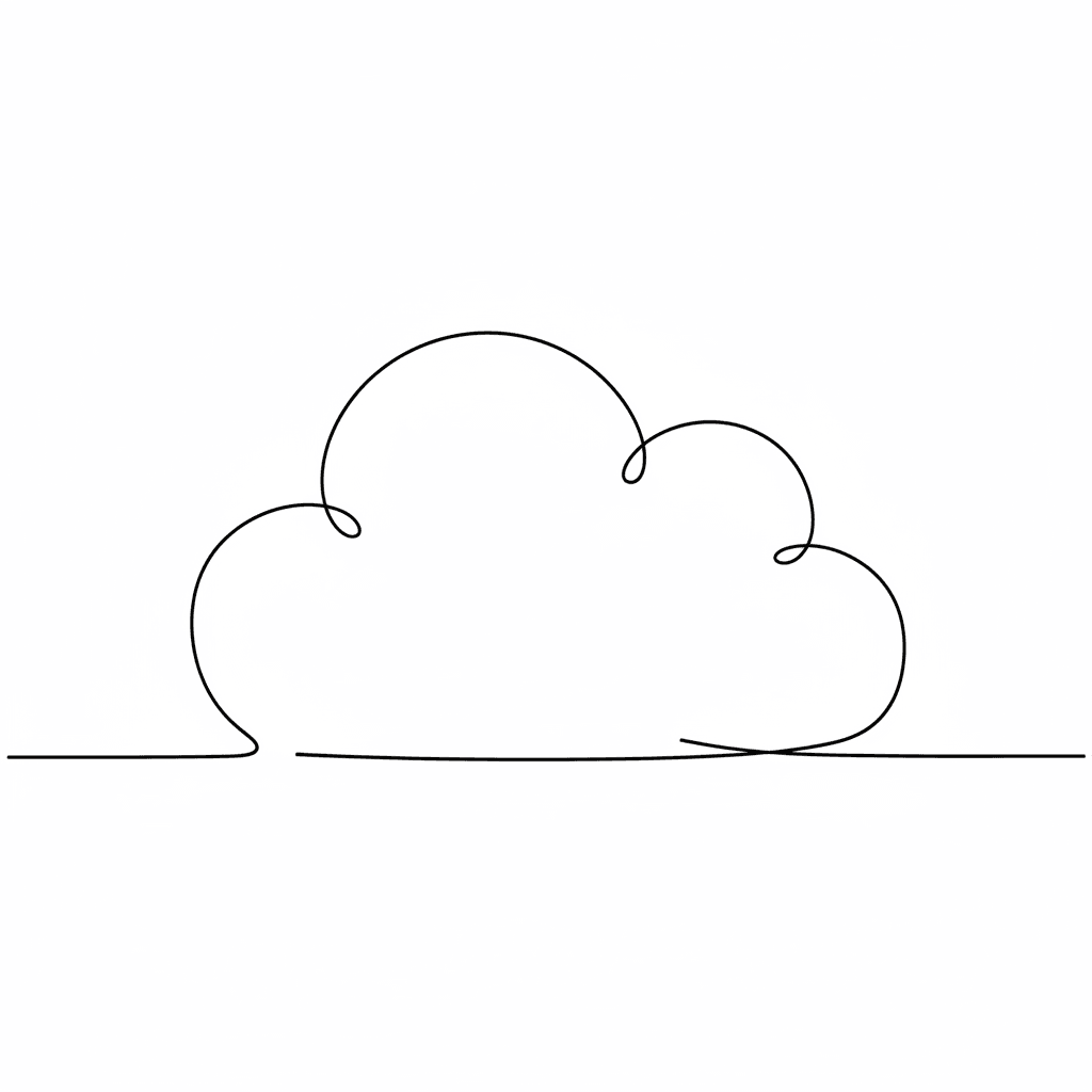 Cloud (Minimalist) - easy minimalist drawing idea for nature