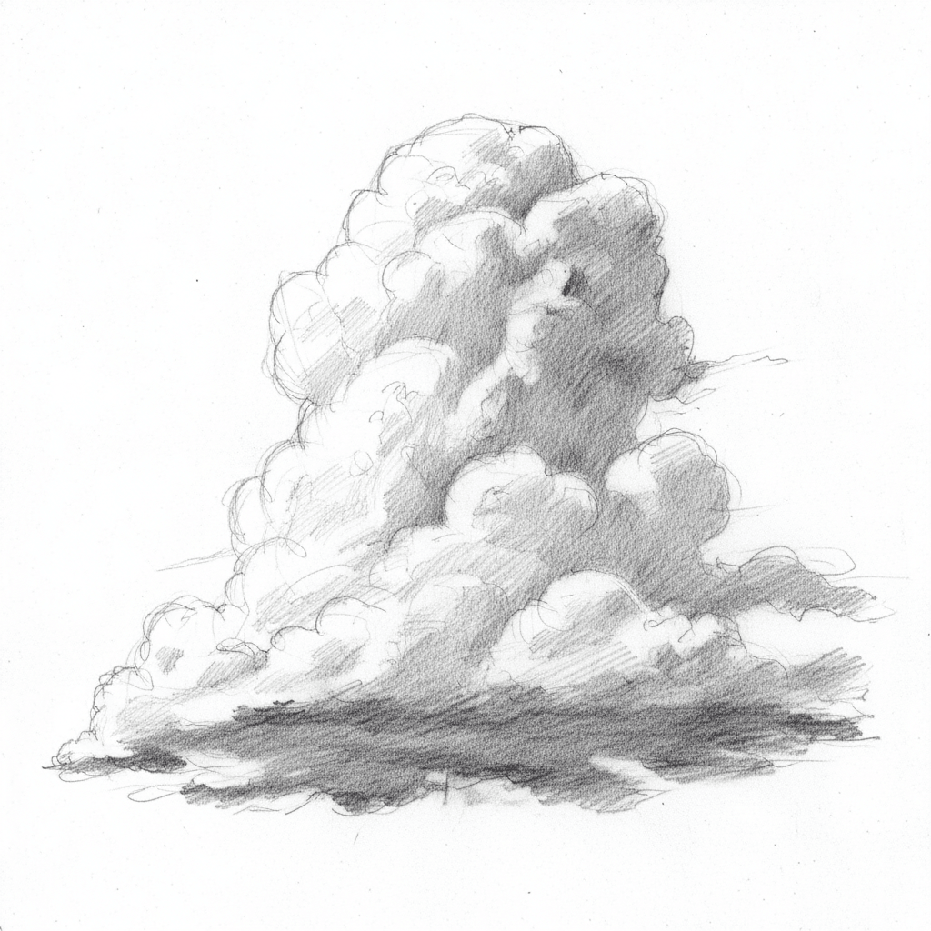 Cloud (Sketch) - hard sketch drawing idea for nature