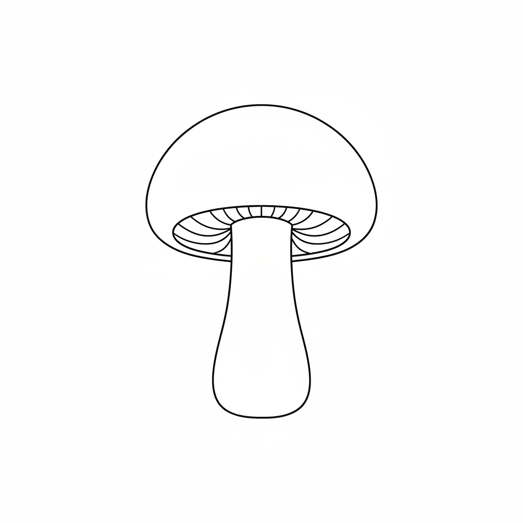 Mushroom - easy sketch drawing idea for nature