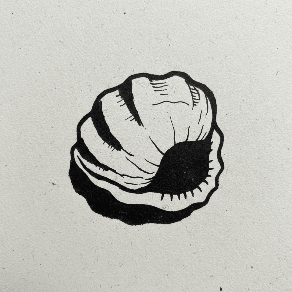 Seashell with Marker Pen - easy marker drawing idea for nature
