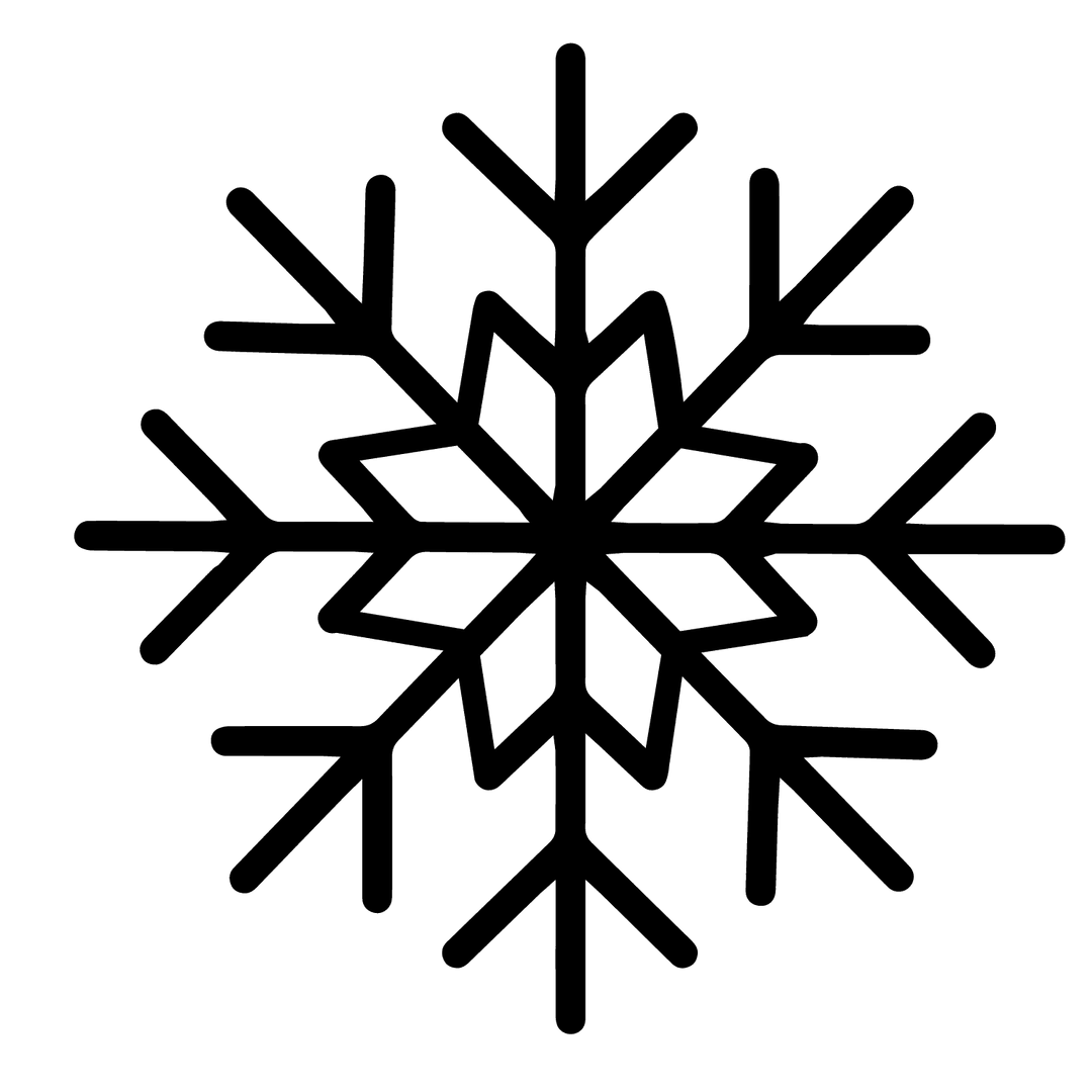 Snowflake - medium line-art drawing idea for nature