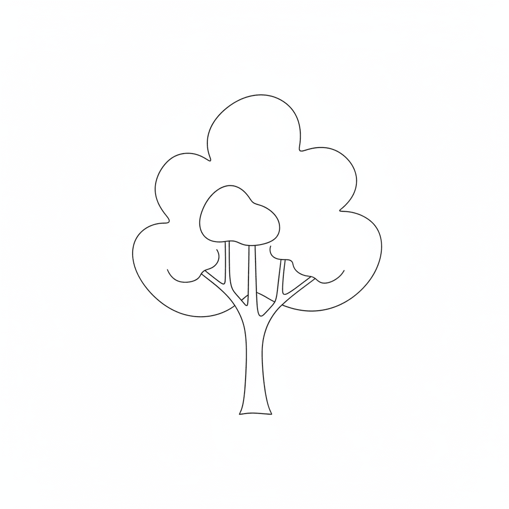 Tree - easy sketch drawing idea for nature