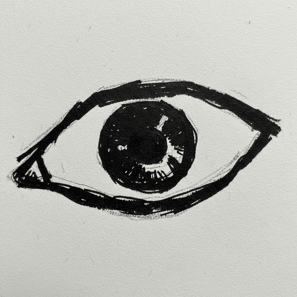 Eye - easy marker drawing idea for people