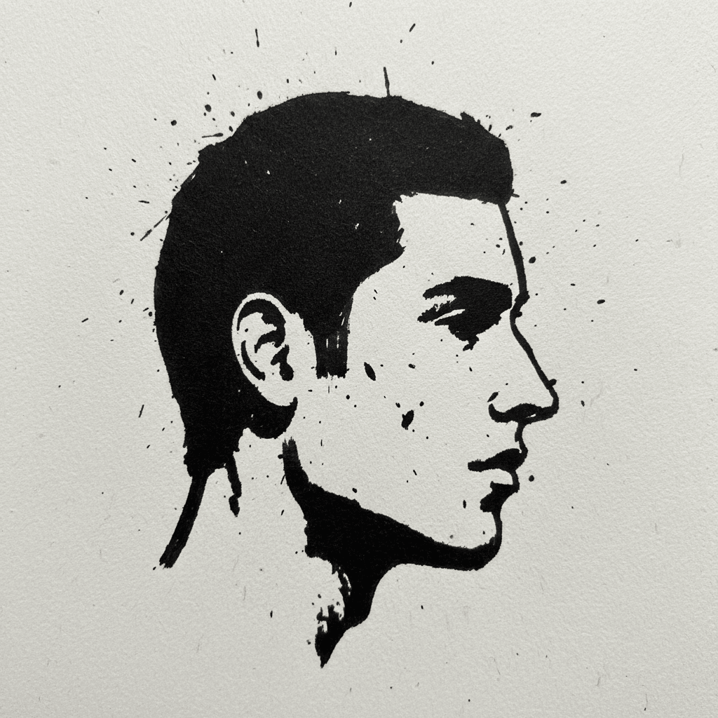 Profile Silhouette - easy marker drawing idea for people