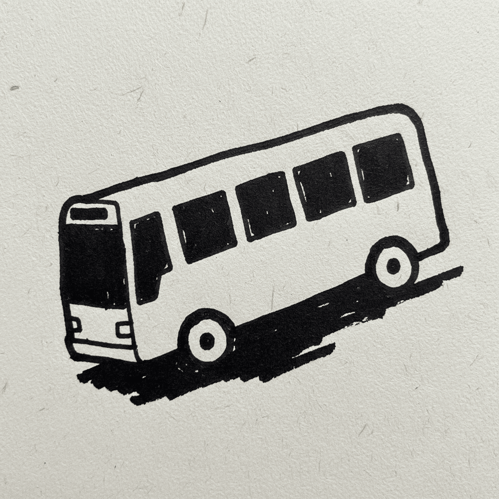 Bus - easy marker drawing idea for vehicles