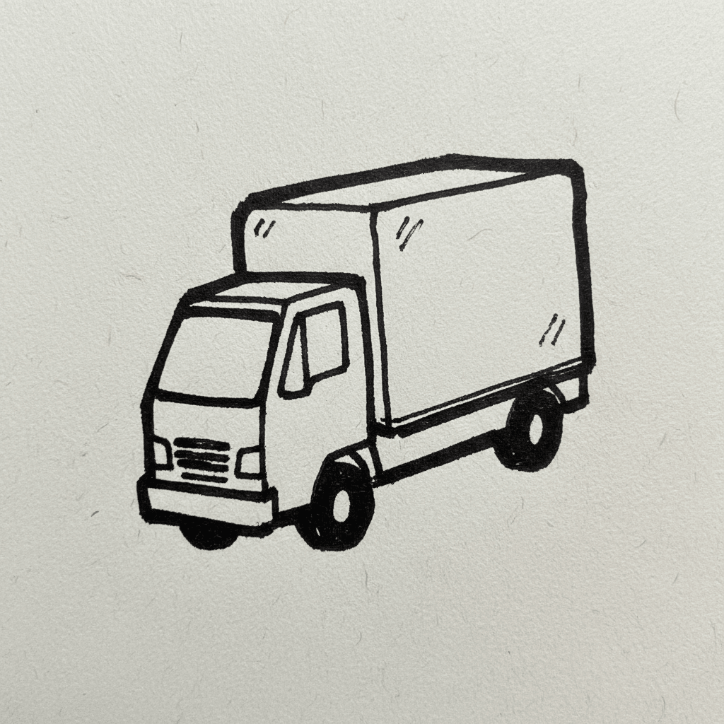 Truck - easy marker drawing idea for vehicles