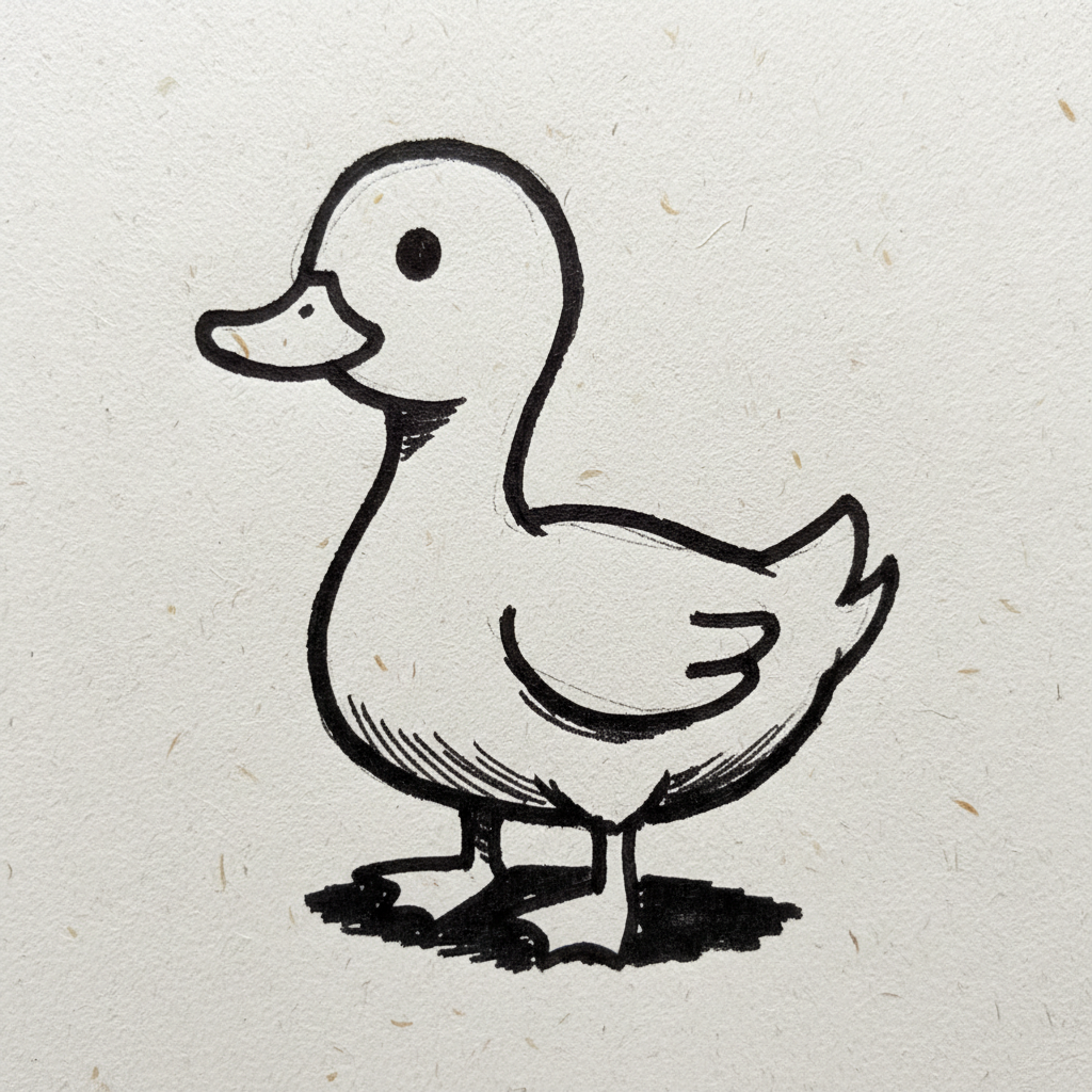 Draw Dack Duck with Marker Pen - Drawing Idea | What to draw