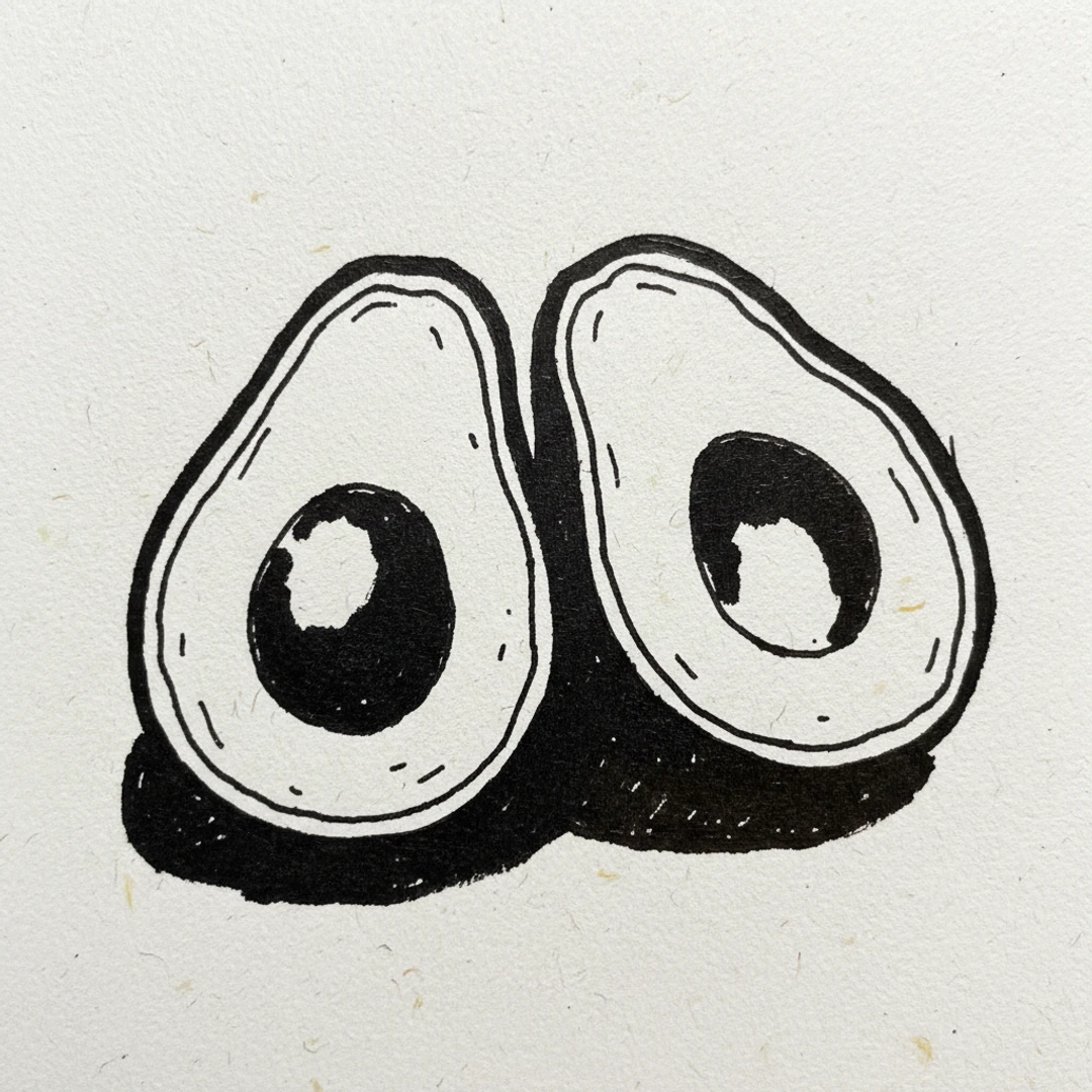 Avocado - easy marker drawing idea