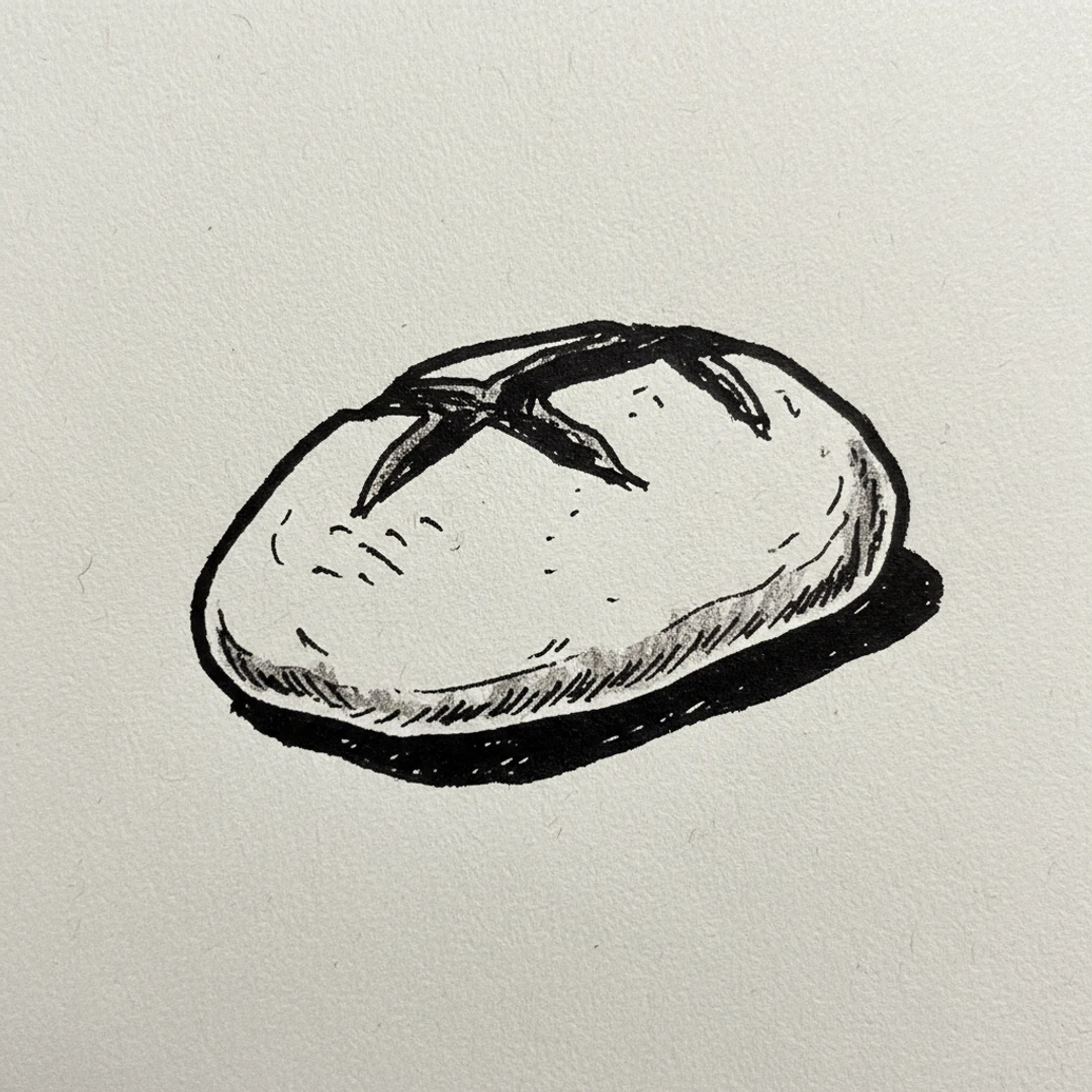 Bread Loaf - easy marker drawing idea for food