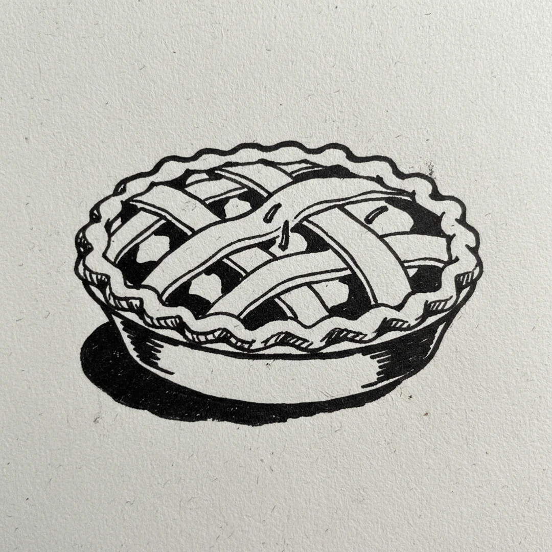Pie - easy marker drawing idea