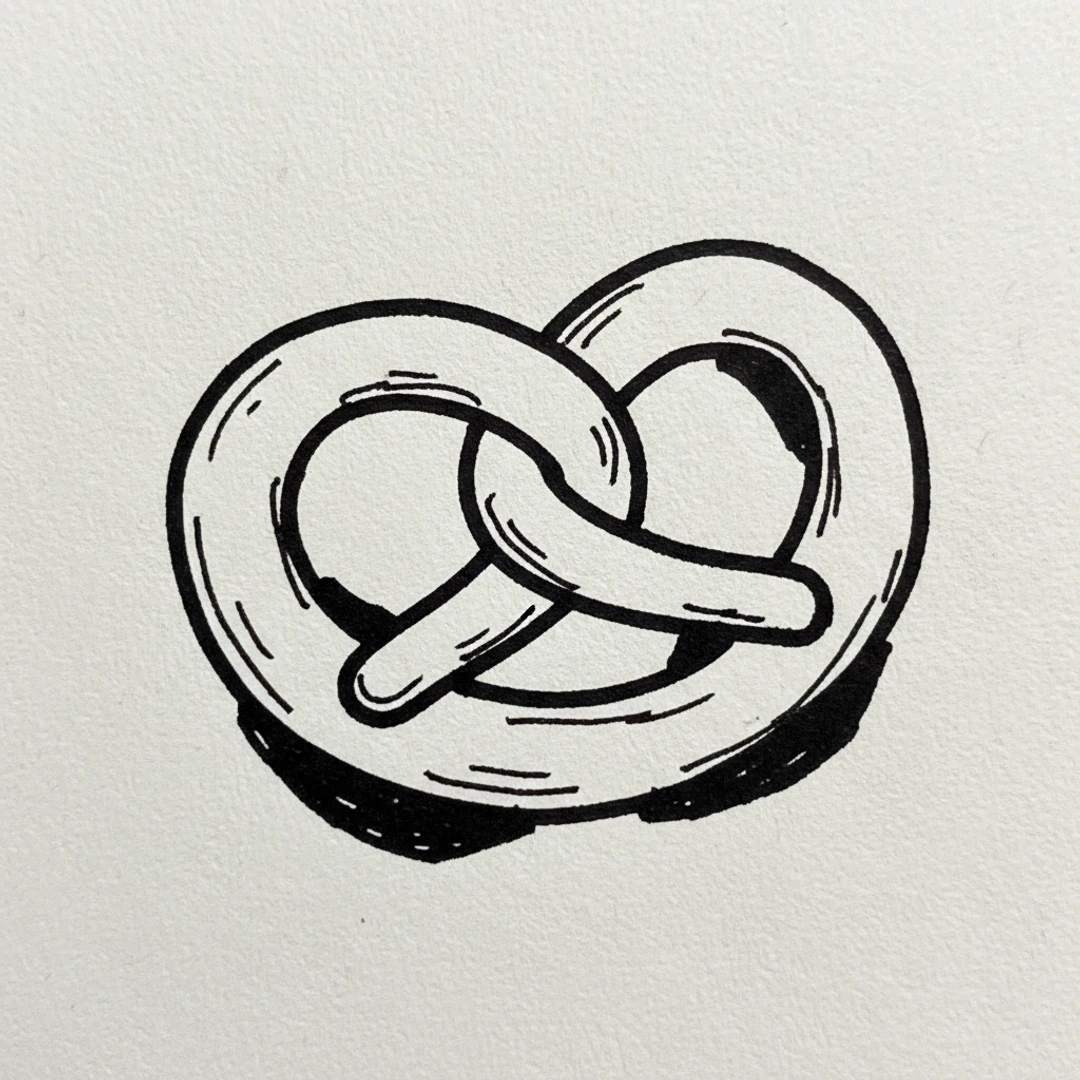 Pretzel - easy marker drawing idea