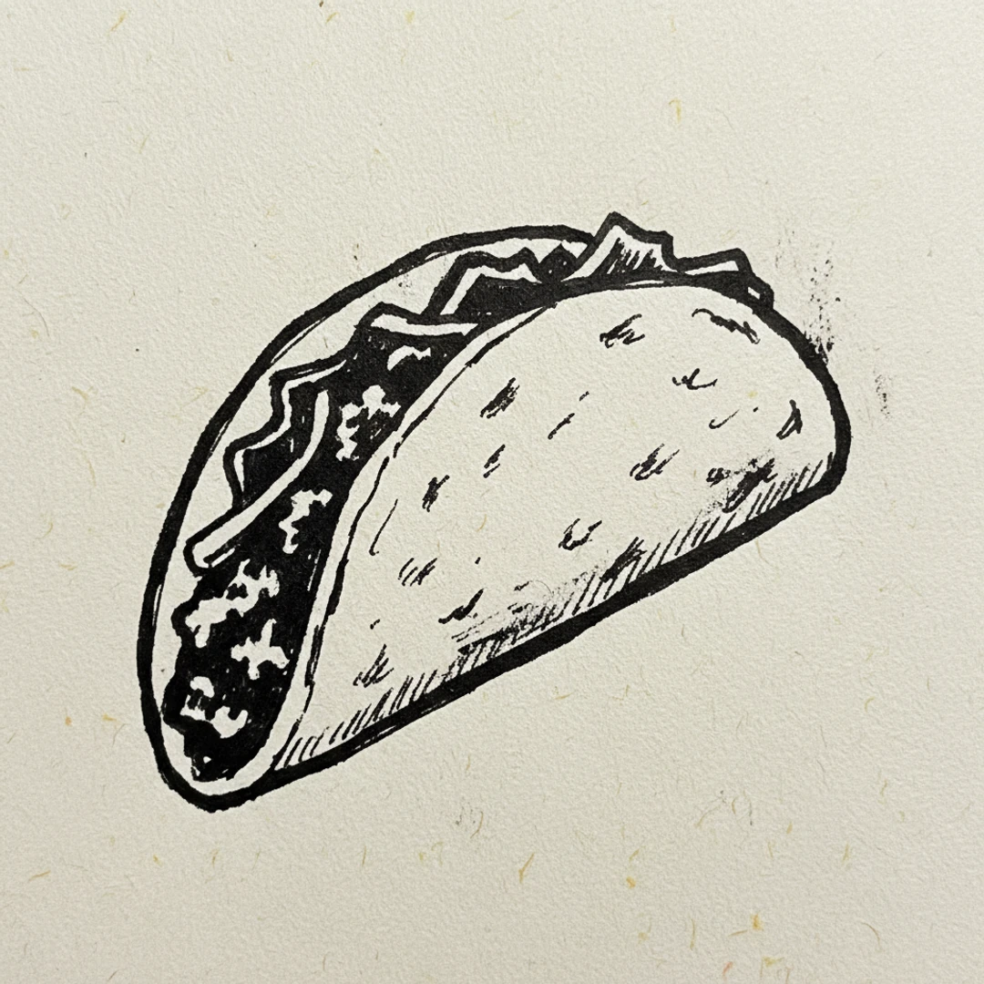 Taco - easy marker drawing idea