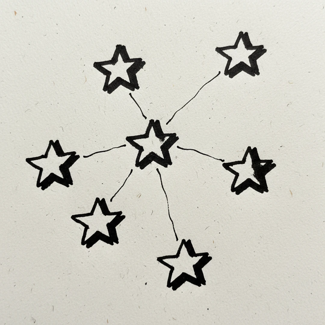 Big Dipper Constellation - easy marker drawing idea