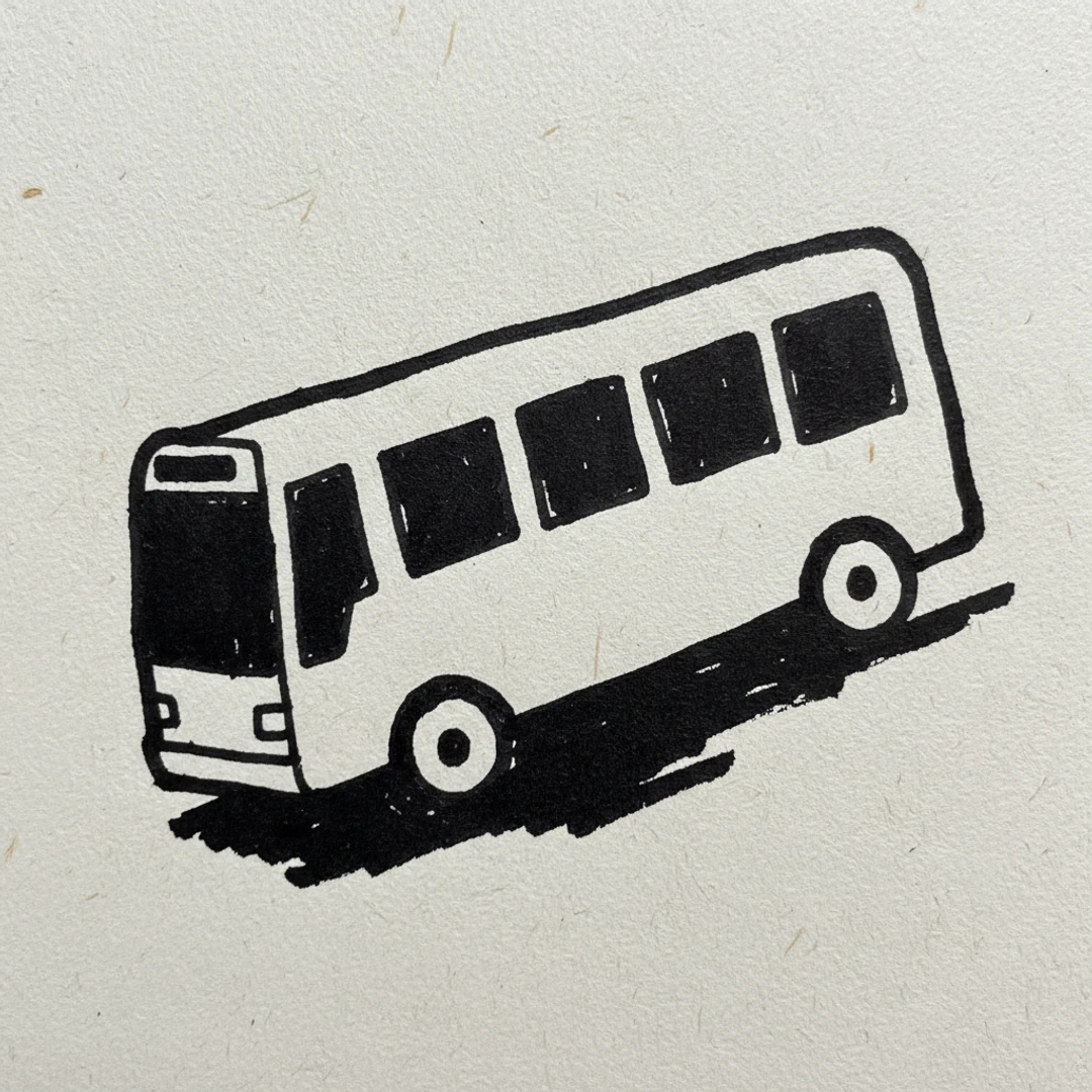 Bus - easy marker drawing idea