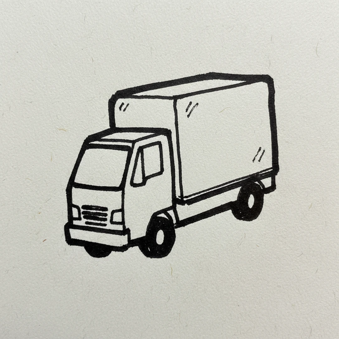 Truck - easy marker drawing idea